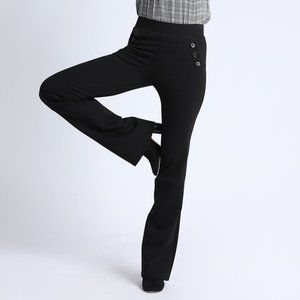 Betabrand LONG Six-Button Bootcut Dress Yoga Pants